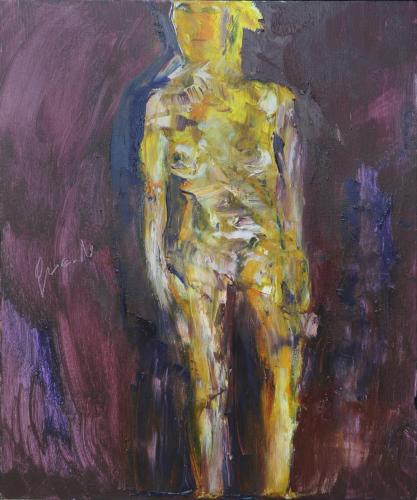 Il corpo (2022), Olio su tela, cm. 50 x 60
